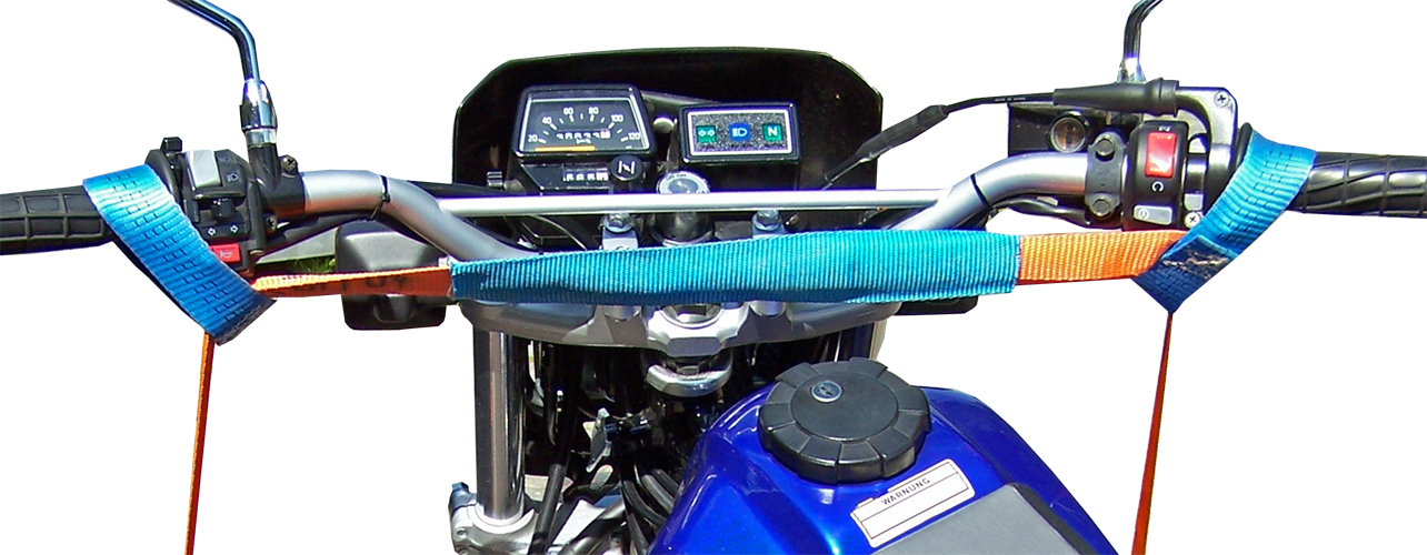 Spanngurt für Motorrad Sicherung vorn